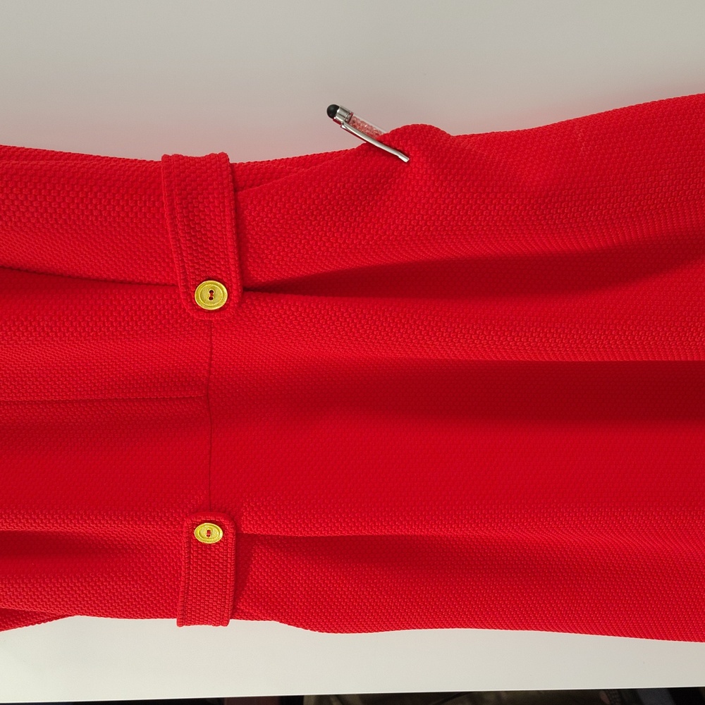 ANTHROPOLOGIE TABITHA *NEW* SZ 10 RED HOT 🌶️ CHILI SHEATH CAREER EVENING DRESS - Picture 4 of 6